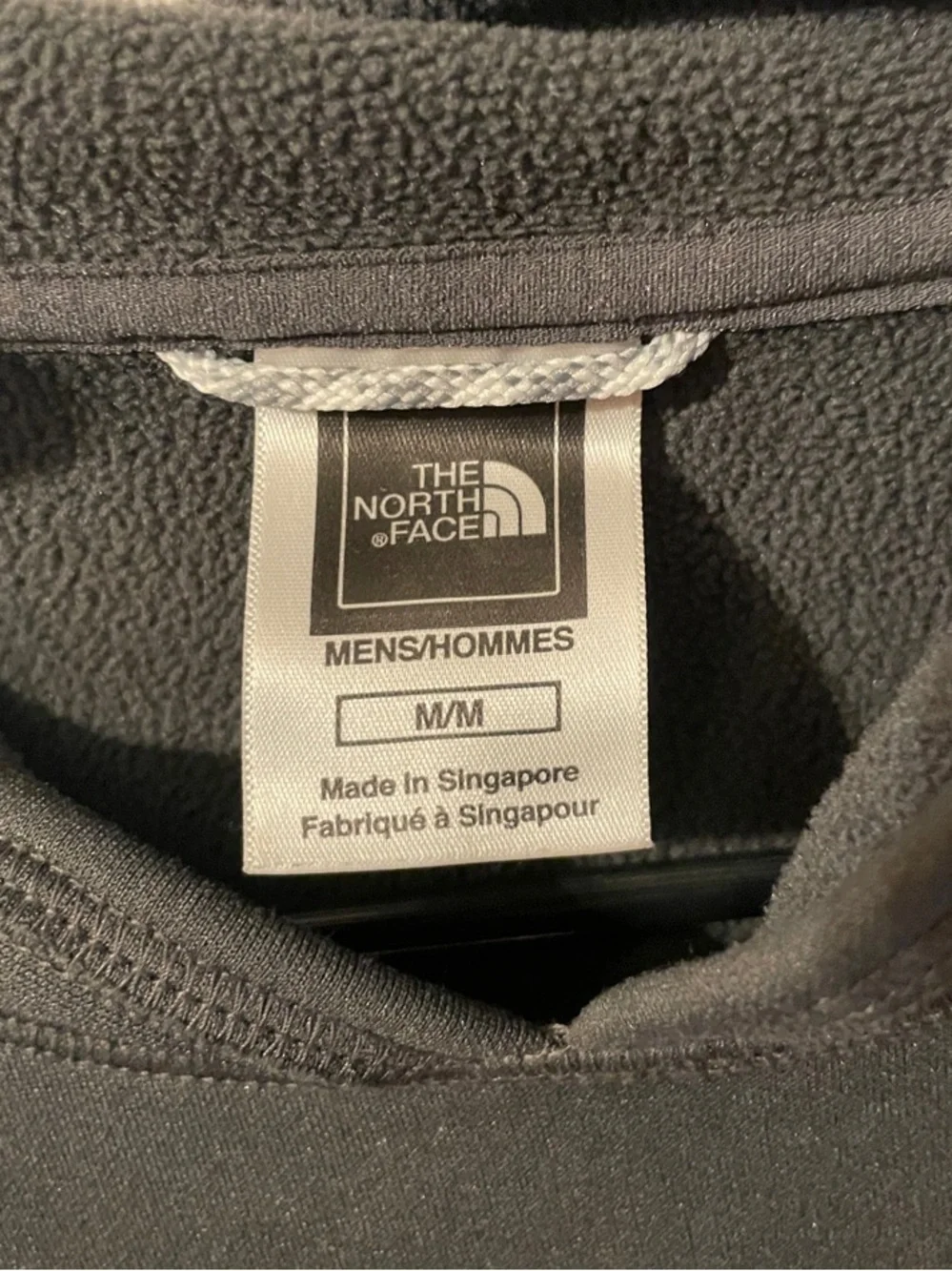 The North Face Men's Hoodie in Grey with Blue Logo